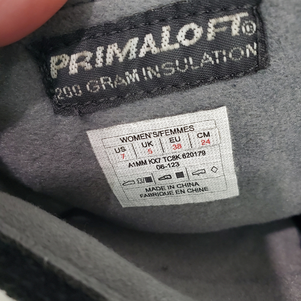 The North Face Primaloft Black Snow Boot Size 7 Waterproof Leather Suede Icepick - Picture 11 of 11